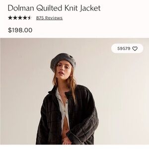 Free People Dolman Quilted Knit Jacket